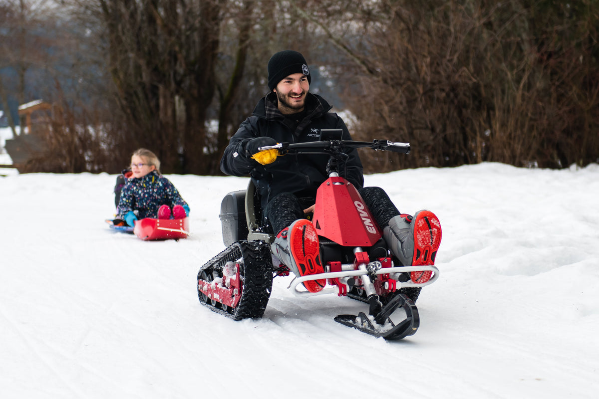 ENVO electric snowkart for family fun in winter
