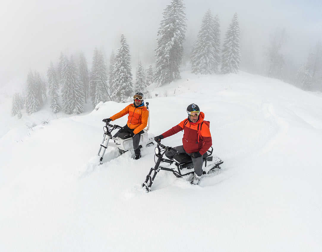 MoonBikes  The Silent Electric compact Snowmobile Alternative, electric snow scooter, electric ice bike, zero-emission snowbike